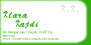 klara kajdi business card